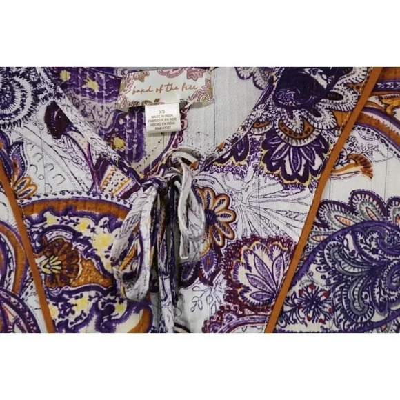 Band of the Free Bohemian Hippy Mini Dress-XS-New w/o Tags-Lined - Picture 3 of 10